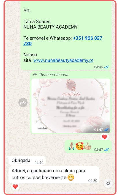 Depoimento Aluna 1